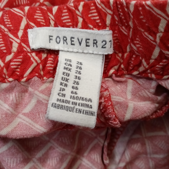 BOGO🆓 | Forever 21 Red Print MC Hammer Type Pants - Picture 4 of 11